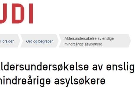 Foto Aldersundersøkelse av enslige mindreårige asylsøkere. UDI